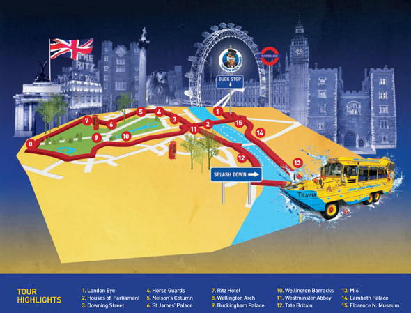 Duck Tour Mapa